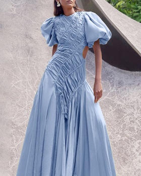 Round neck France style dress prom formal dress for women