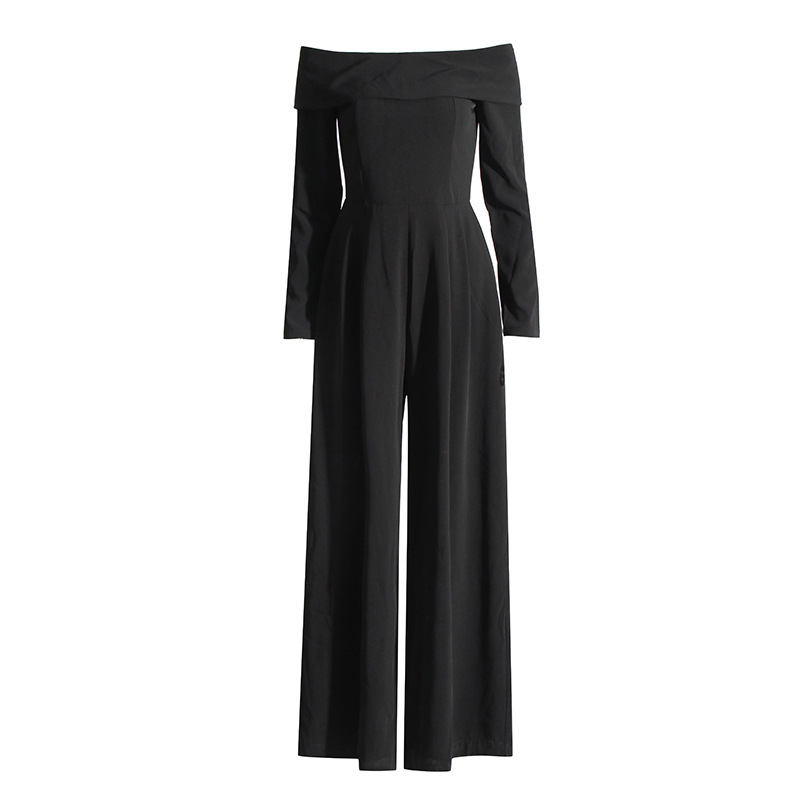 Temperament high waist jumpsuit slim long pants