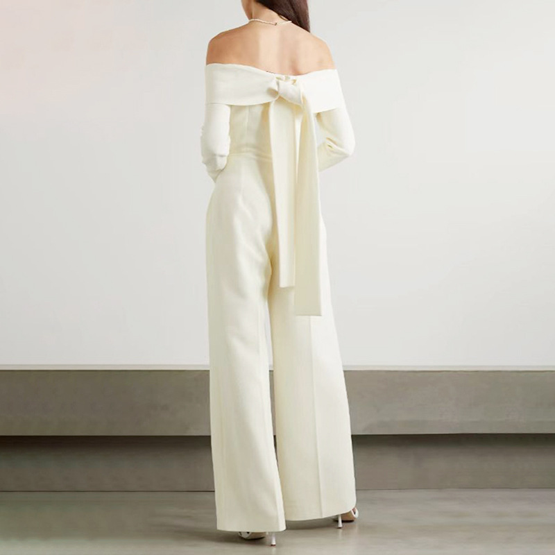 Temperament high waist jumpsuit slim long pants
