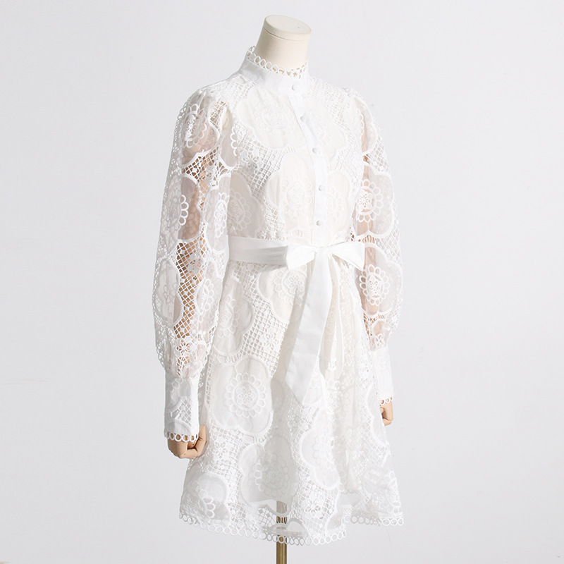 Court style short slim elegant dress for women