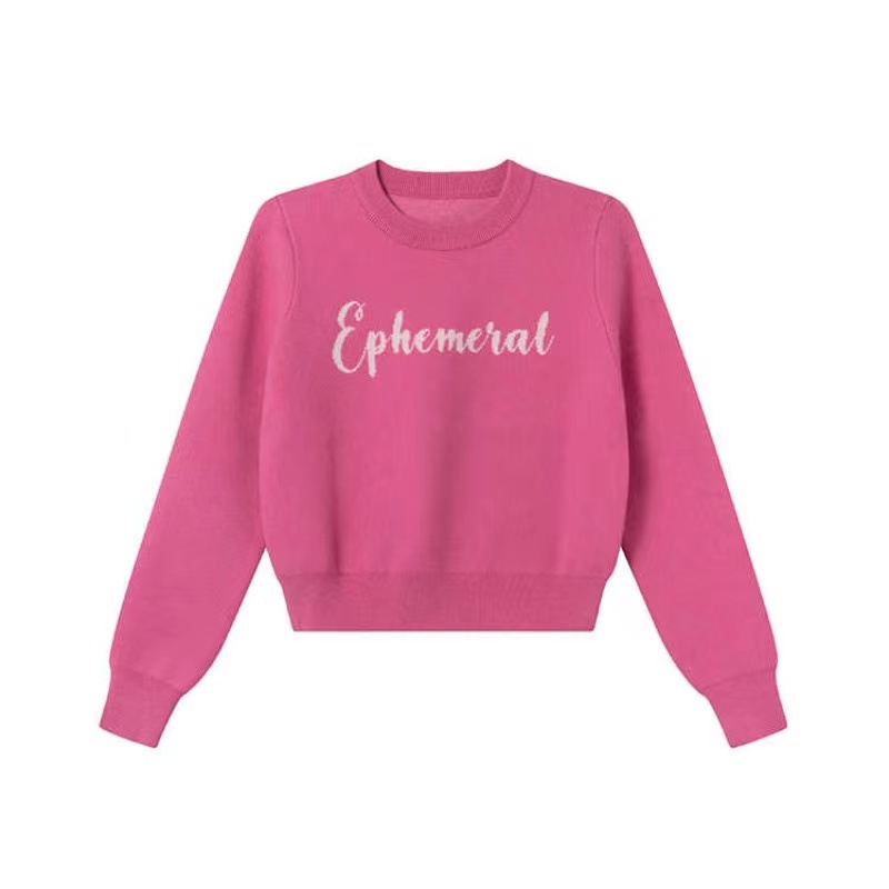 Retro loose knitted sweater spring and autumn slim tops