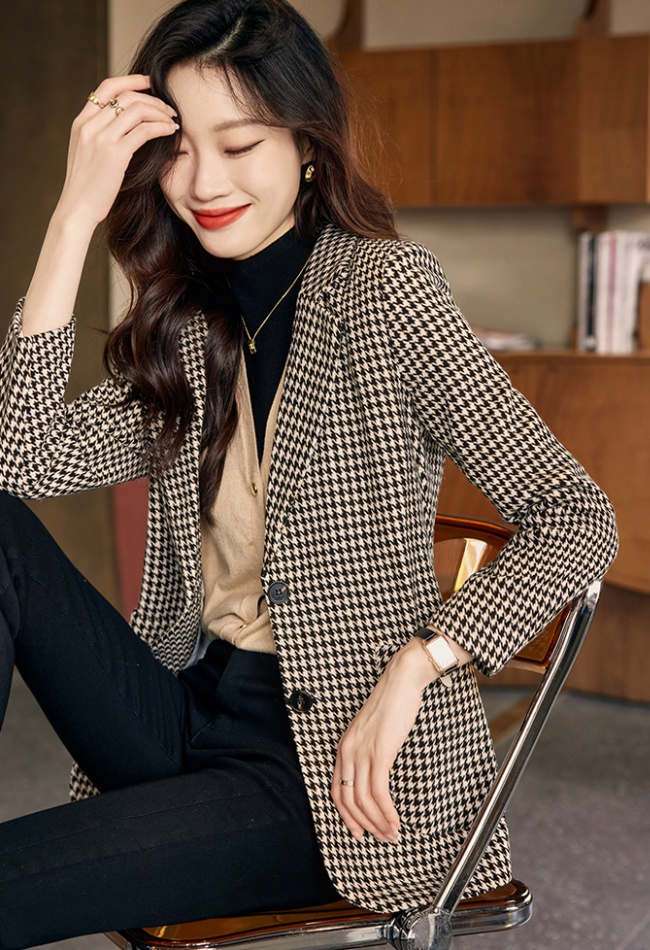Korean style niche coat spring short business suit for women