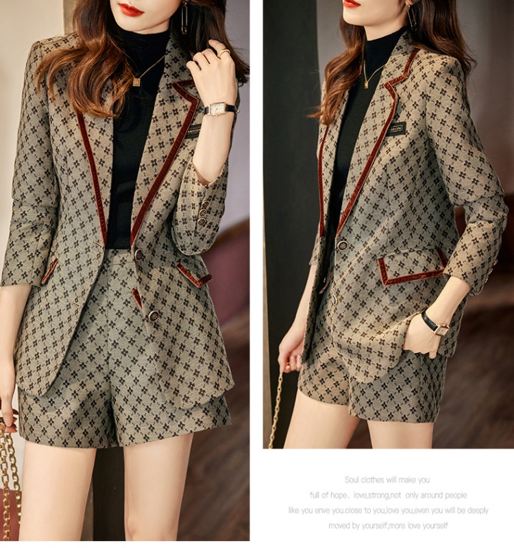 Autumn Western style business suit short coat 2pcs set