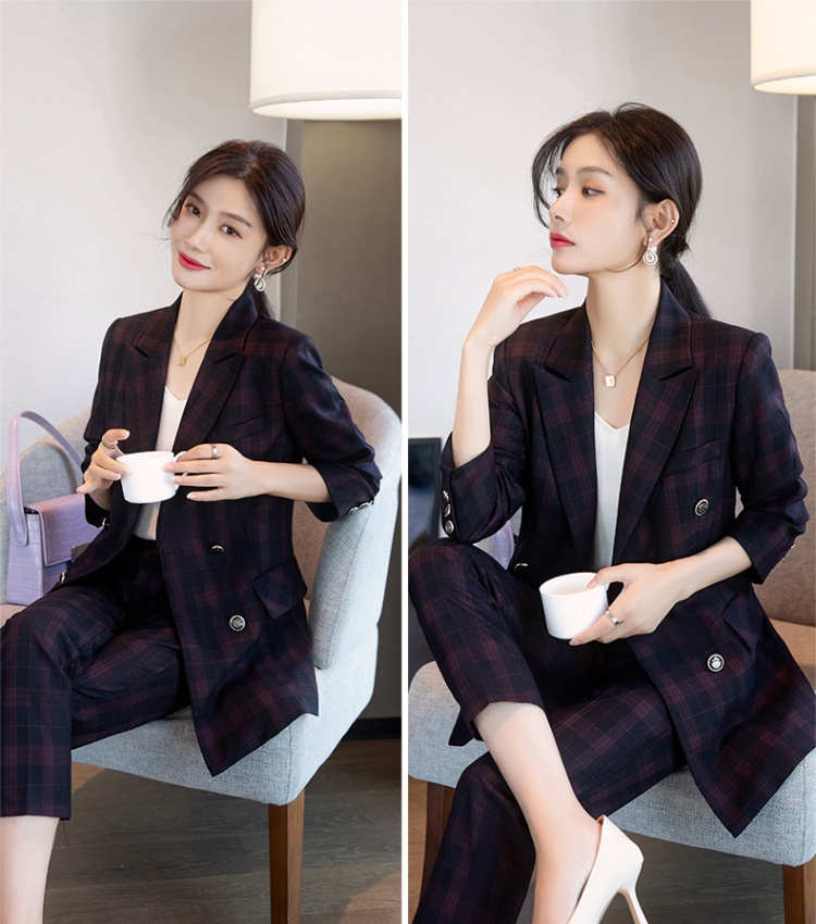 All-match business suit autumn coat 2pcs set for women