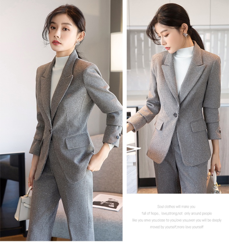 Temperament coat spring business suit 2pcs set for women