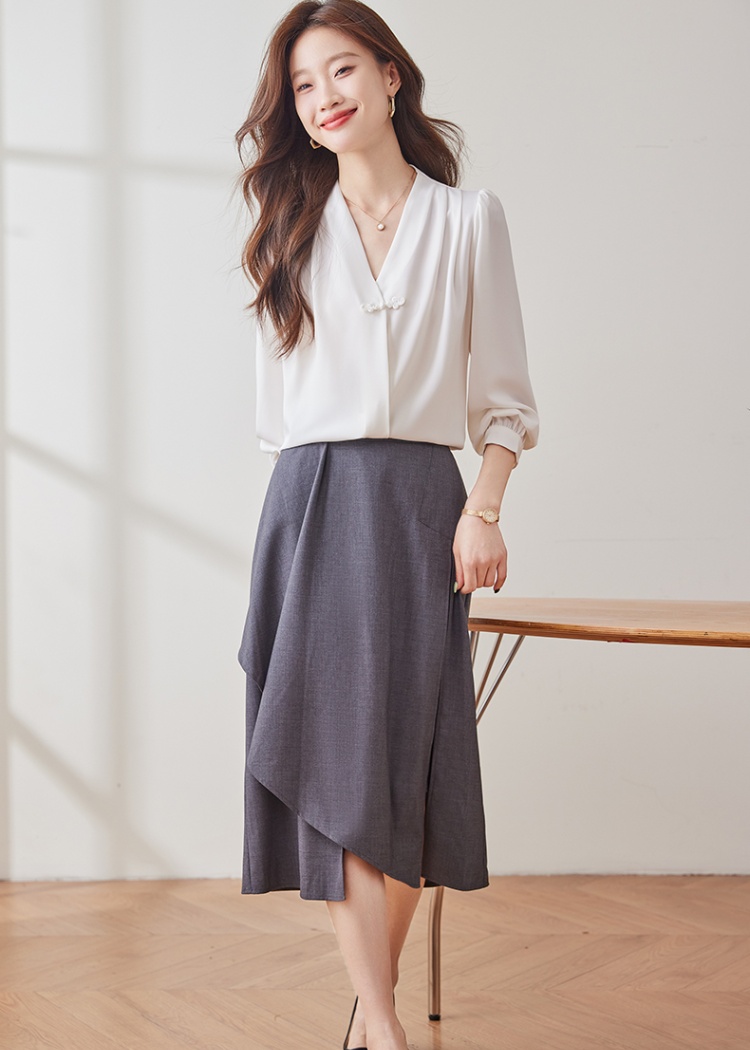 Autumn all-match slim temperament shirt for women