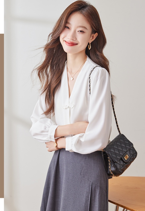 Autumn all-match slim temperament shirt for women