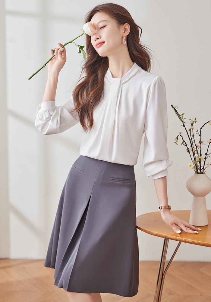 Commuting slim autumn profession all-match shirt for women