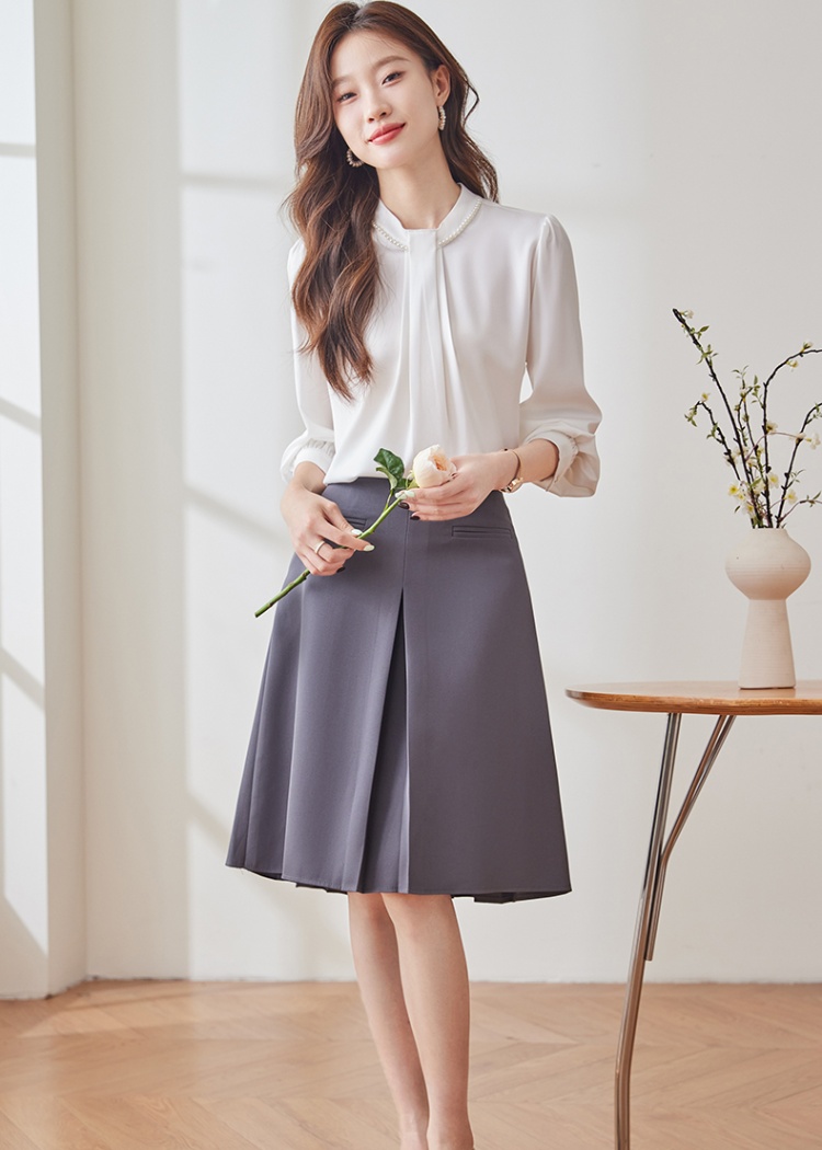Commuting slim autumn profession all-match shirt for women