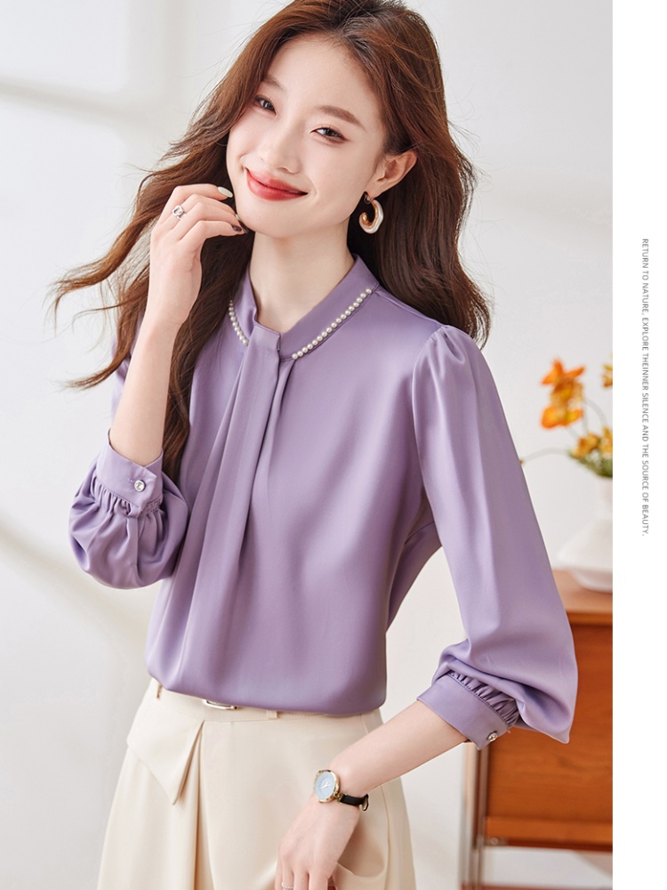 Commuting slim autumn profession all-match shirt for women