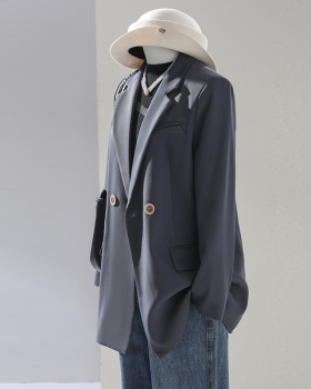 Black Korean style coat Casual business suit for women