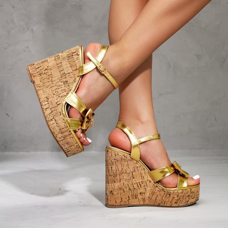 Fish mouth all-match slipsole platform fashion Casual sandals