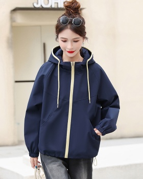 Simple Western style coat hooded Casual tops for women