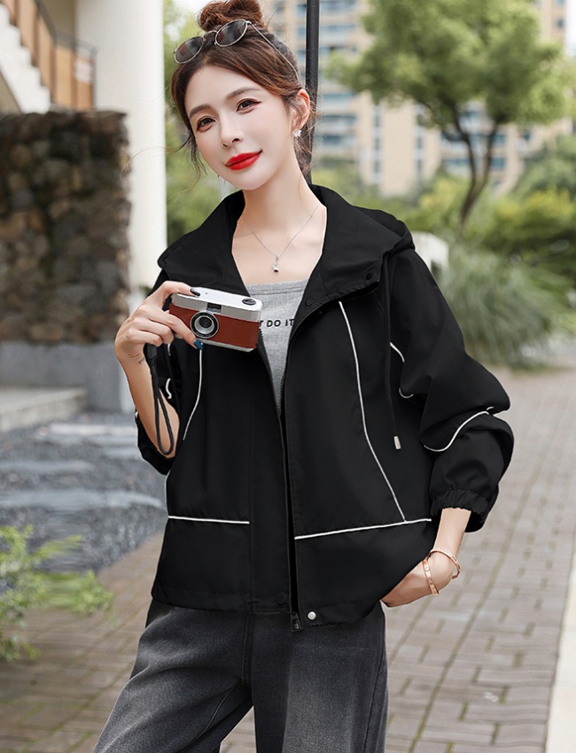 Hooded tops spring and autumn windbreaker