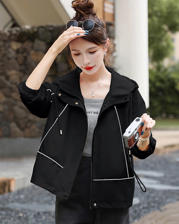 Hooded tops spring and autumn windbreaker