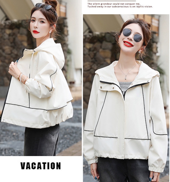 Hooded tops spring and autumn windbreaker