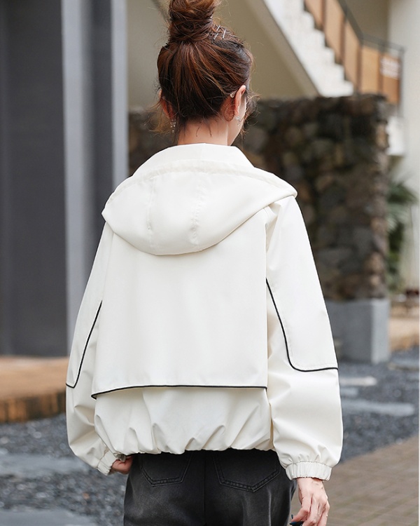 Hooded tops spring and autumn windbreaker