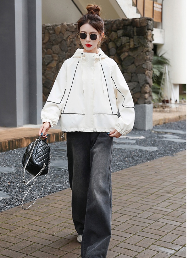 Hooded tops spring and autumn windbreaker