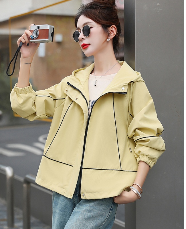Hooded tops spring and autumn windbreaker