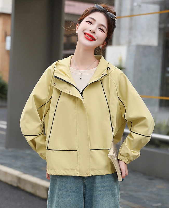 Hooded tops spring and autumn windbreaker