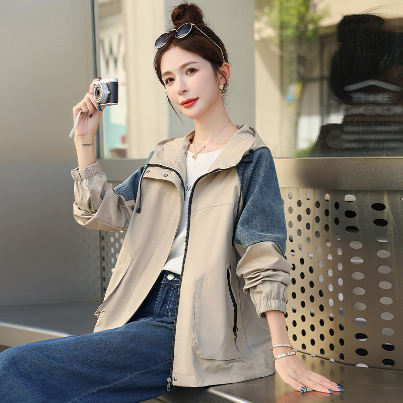 Splice fashion coat show young niche jacket for women