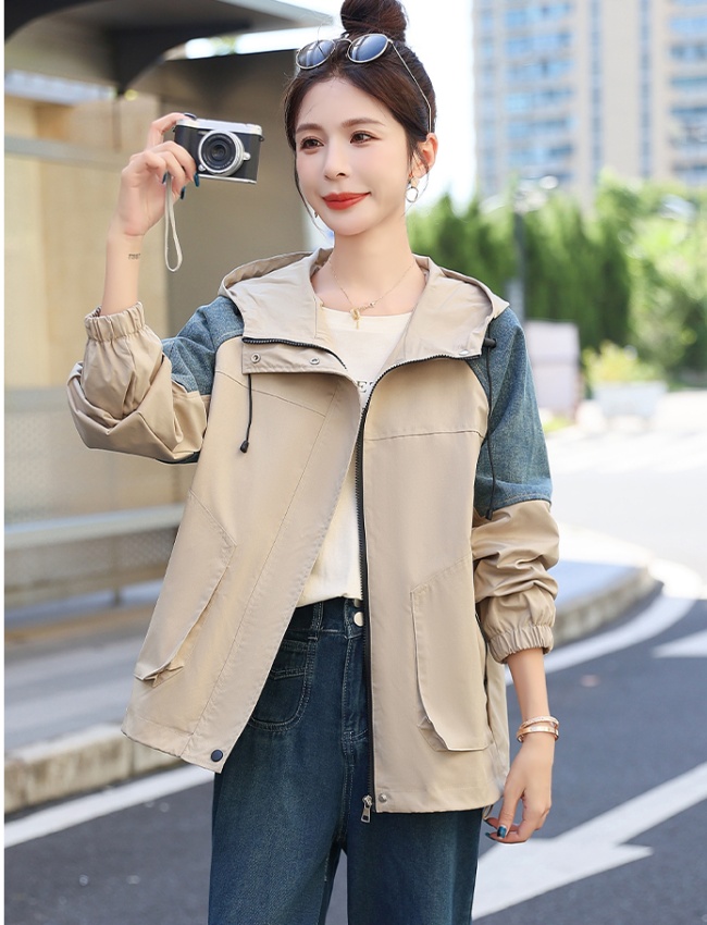 Splice fashion coat show young niche jacket for women