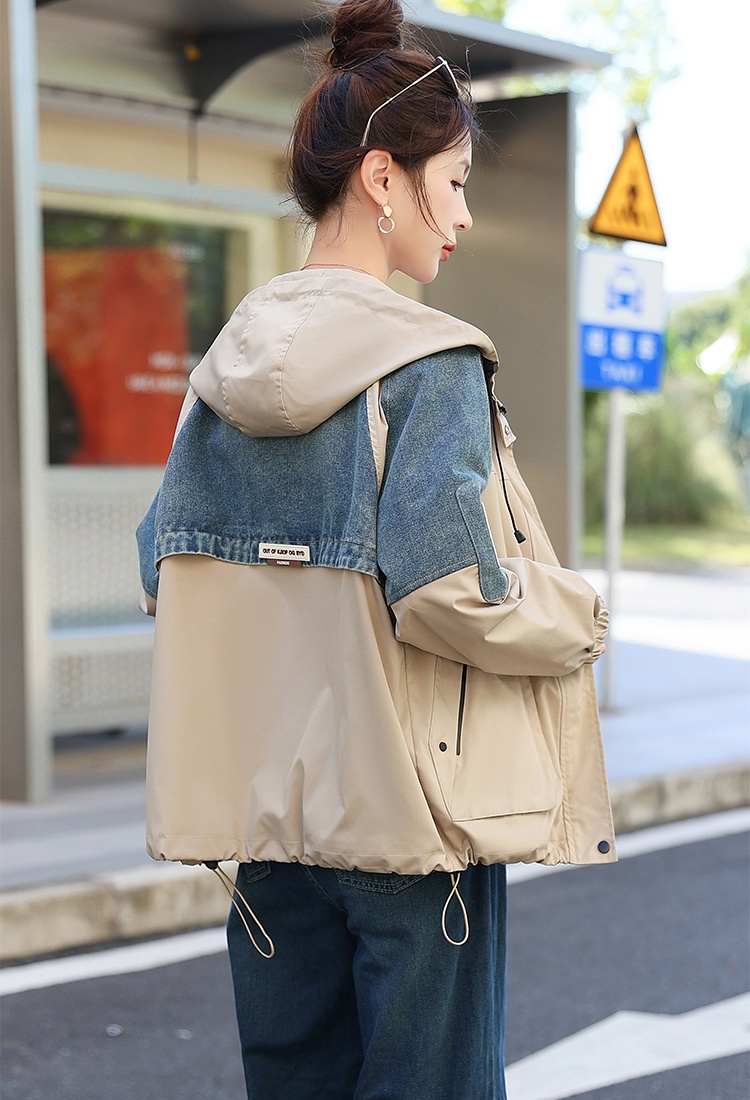 Splice fashion coat show young niche jacket for women