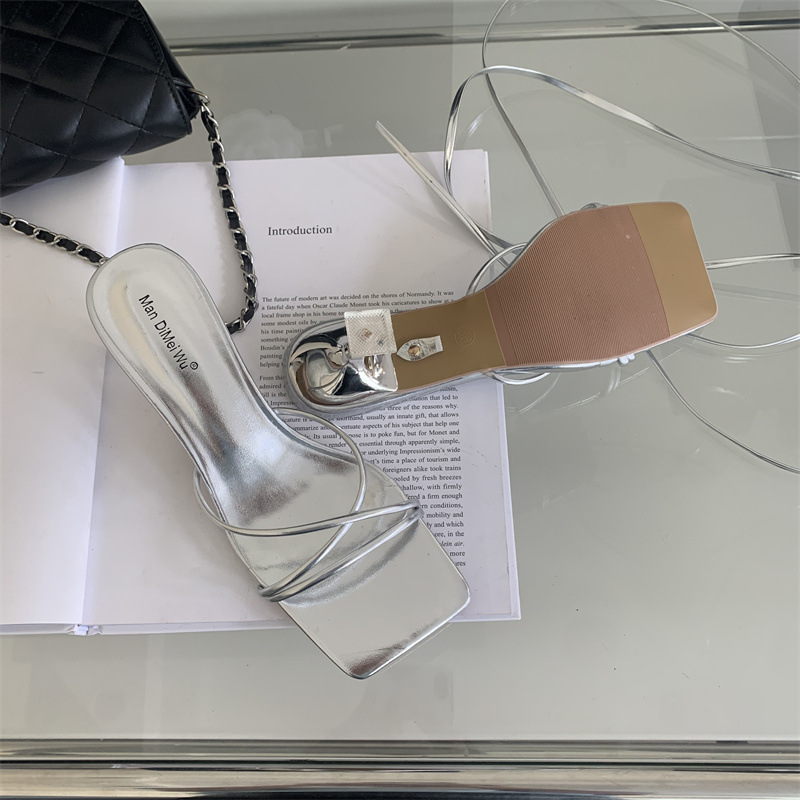 Fine-root temperament sandals summer high-heeled shoes