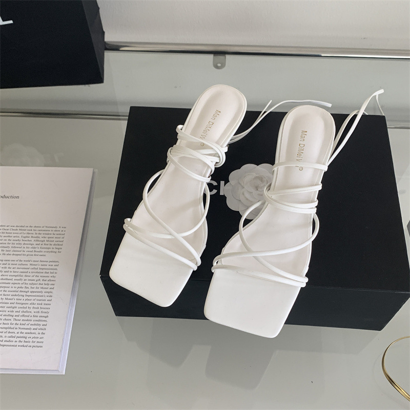 Fine-root temperament sandals summer high-heeled shoes