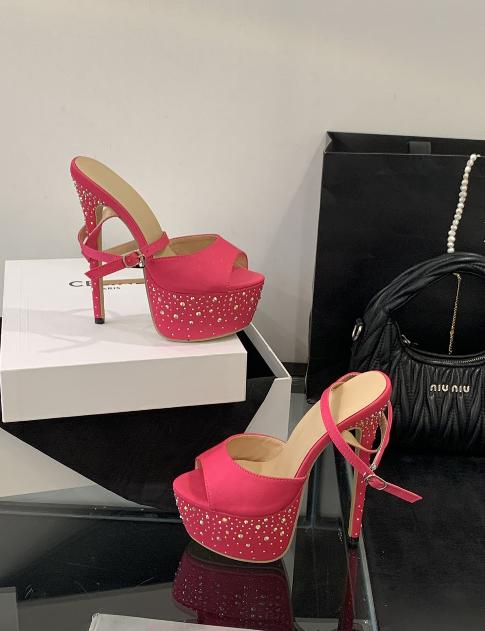 Night show platform thick high-heeled shoes for women