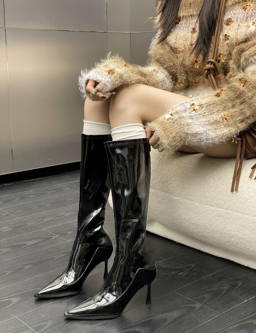 Sexy fashion boots slim temperament thigh boots for women