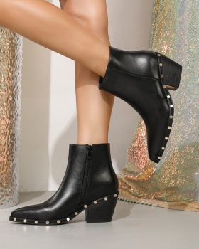Fashion slim boots simple pointed short boots for women