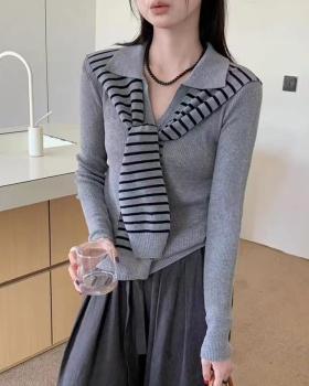 All-match embroidery fashion knitted cardigan