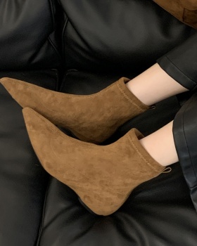 Within increased boots pointed short boots for women