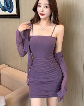 Enticement temperament sling dress 2pcs set for women