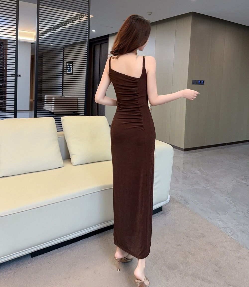 Long sexy temperament formal dress split slim fashion dress