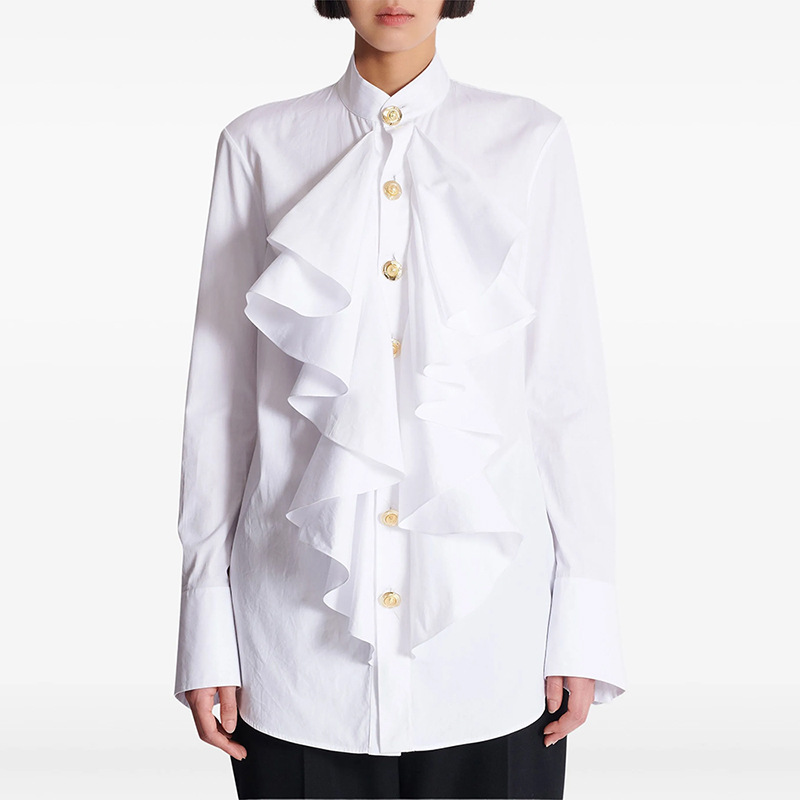 Fungus long sleeve all-match simple fashion shirt