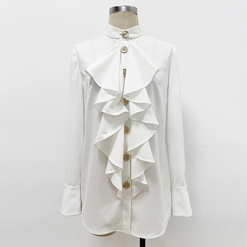 Fungus long sleeve all-match simple fashion shirt