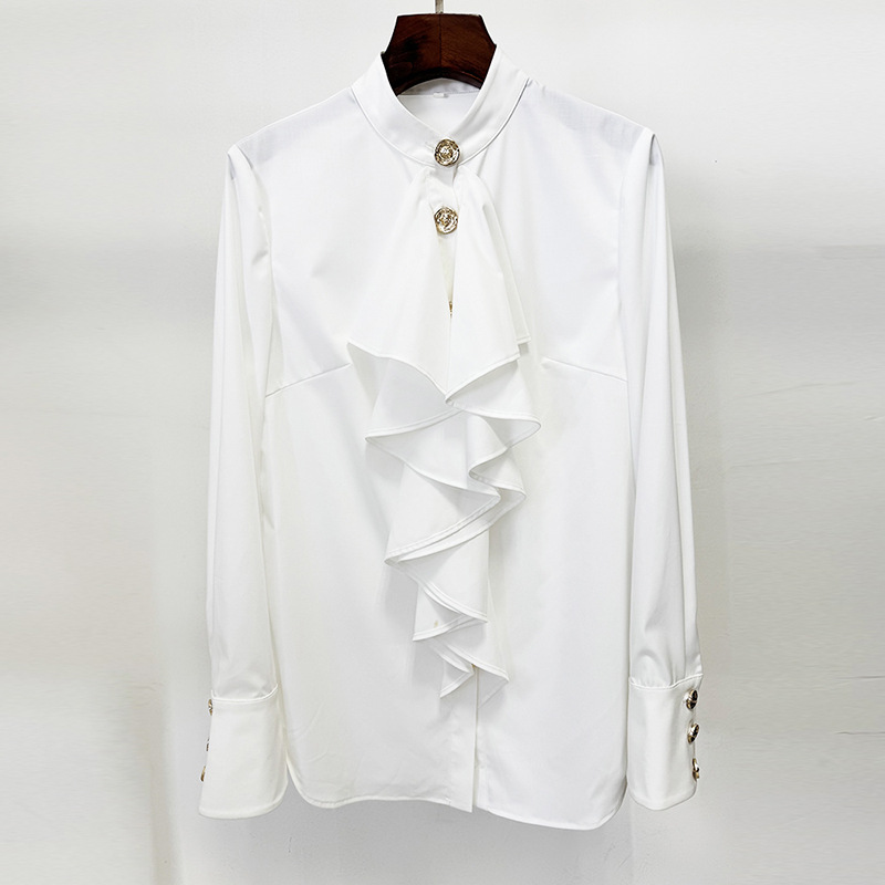 Fungus long sleeve all-match simple fashion shirt