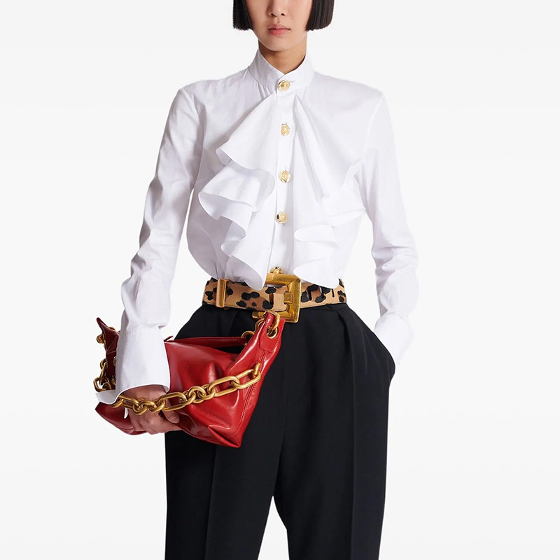 Fungus long sleeve all-match simple fashion shirt