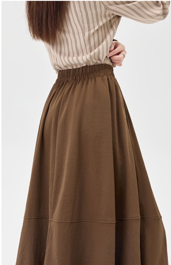 Bud splice autumn long dress A-line lantern skirt