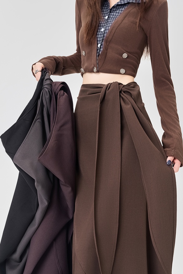 Slim business suit irregular long skirt for women