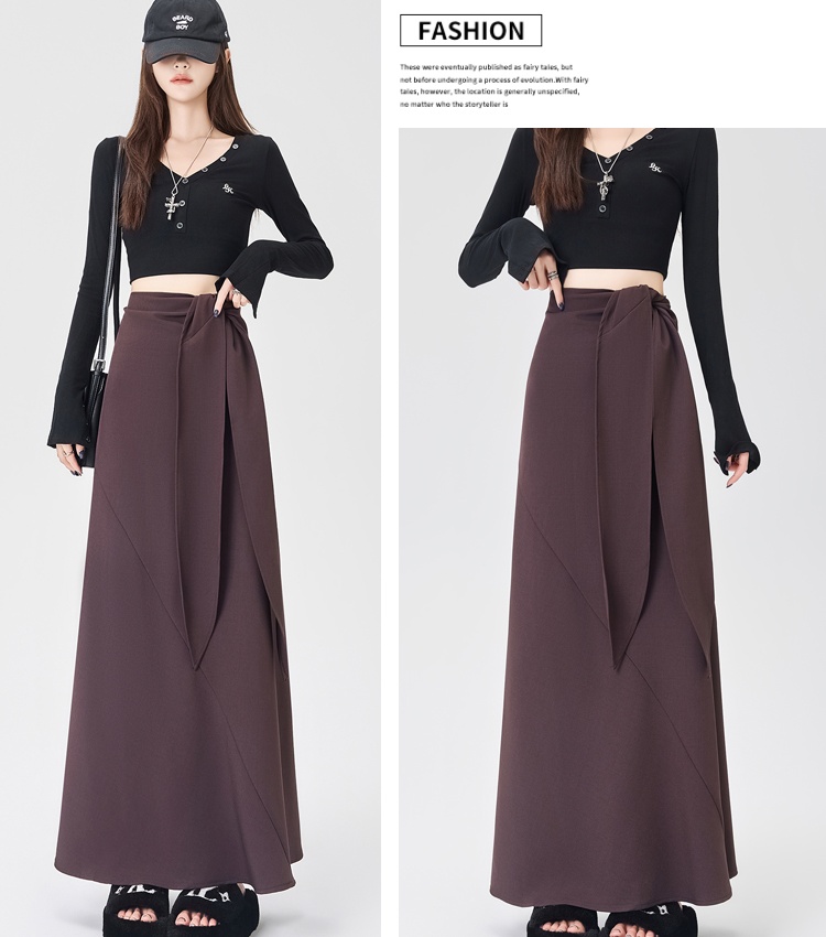 Slim business suit irregular long skirt for women
