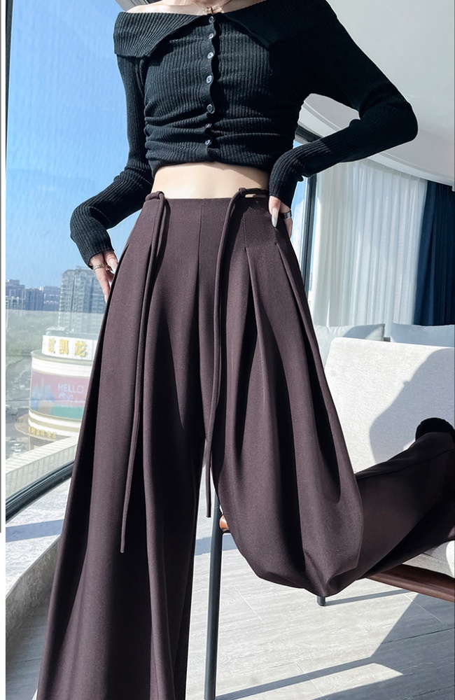 Autumn high waist business suit bandage culottes for women