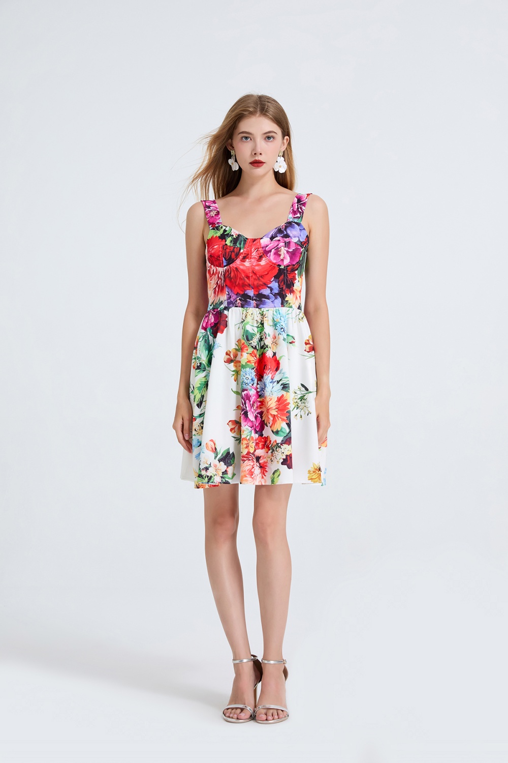 Wrapped chest elastic back elasticity high waist short dress