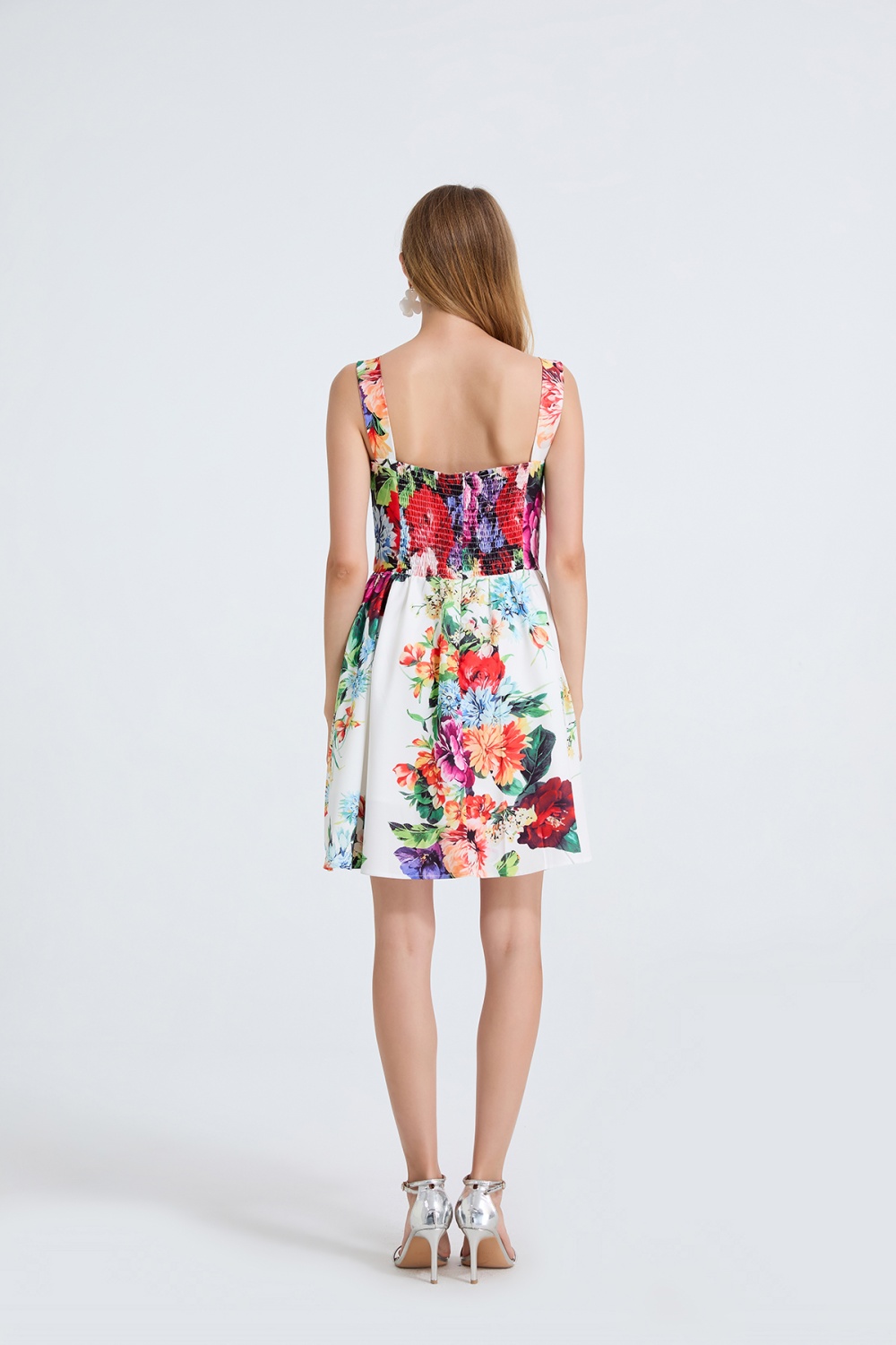 Wrapped chest elastic back elasticity high waist short dress