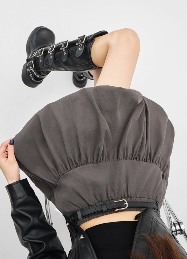 High waist lantern puff skirt A-line bud skirt for women