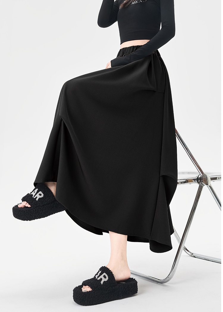 Long irregular autumn A-line big skirt skirt for women