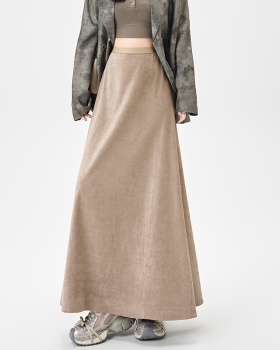 Drape A-line long skirt autumn skirt for women