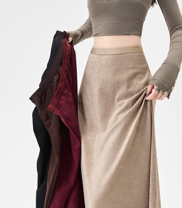 Drape A-line long skirt autumn skirt for women